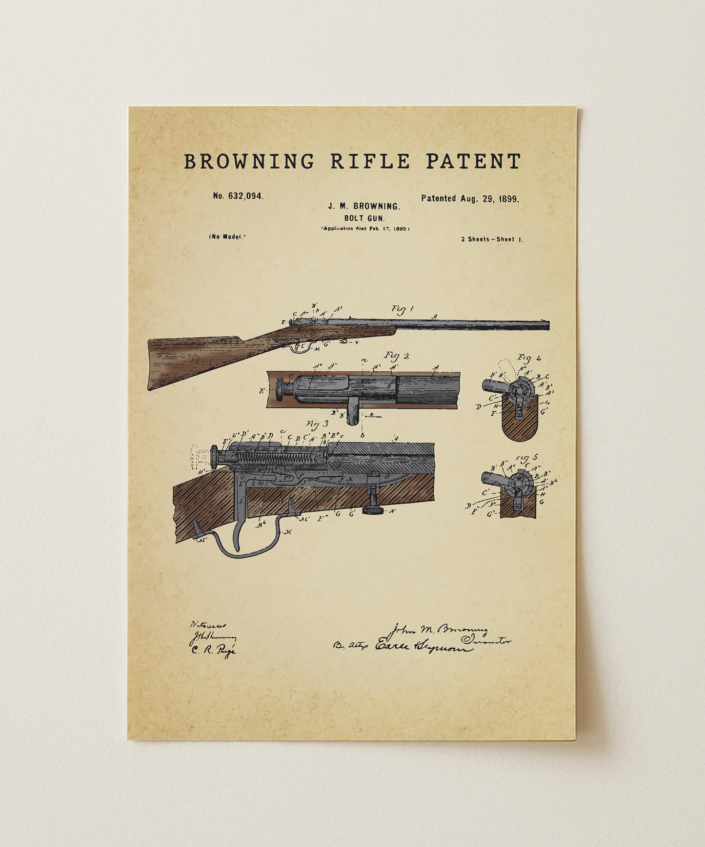 Browning Rifle Patent