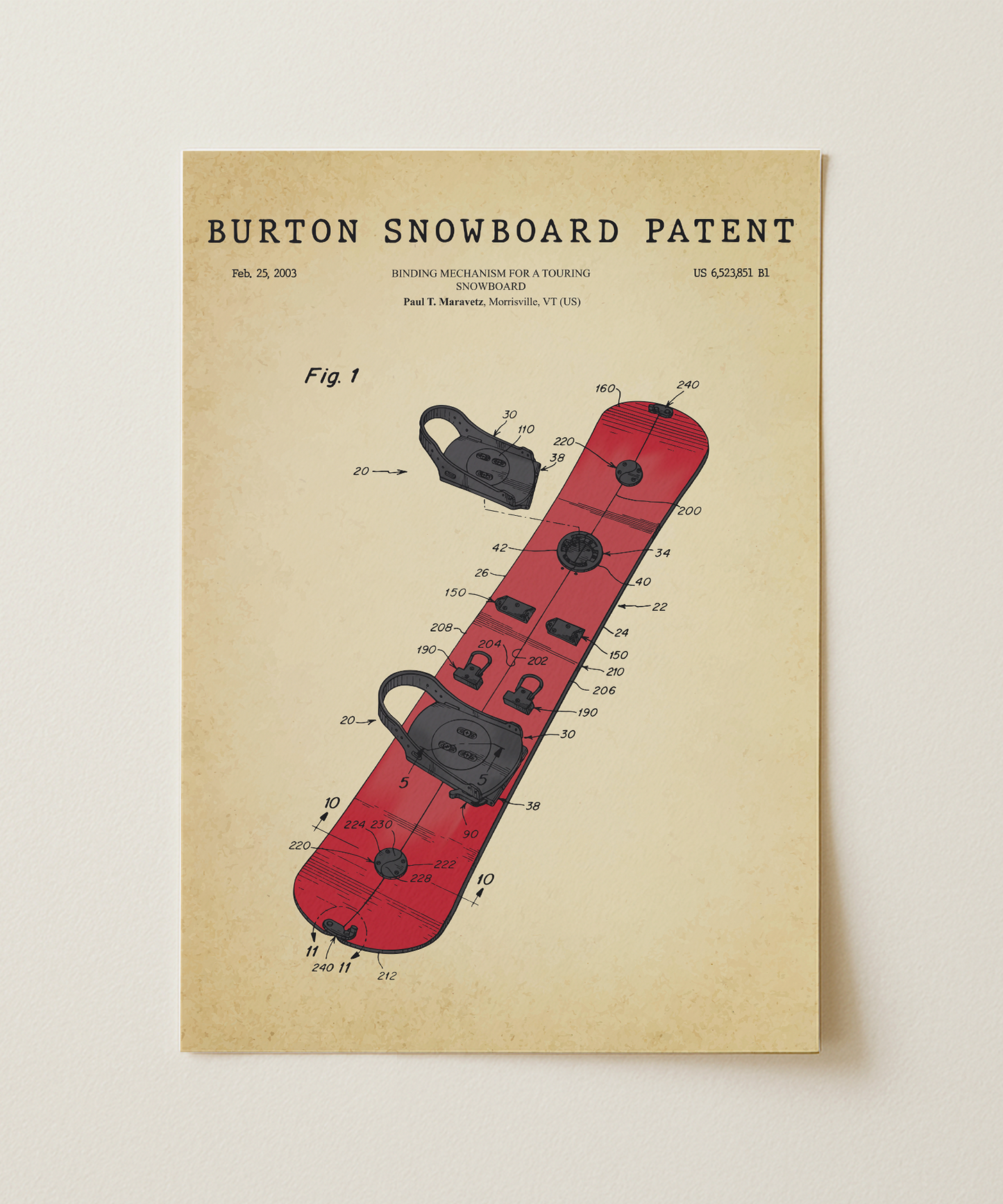 Burton Snowboard Patent