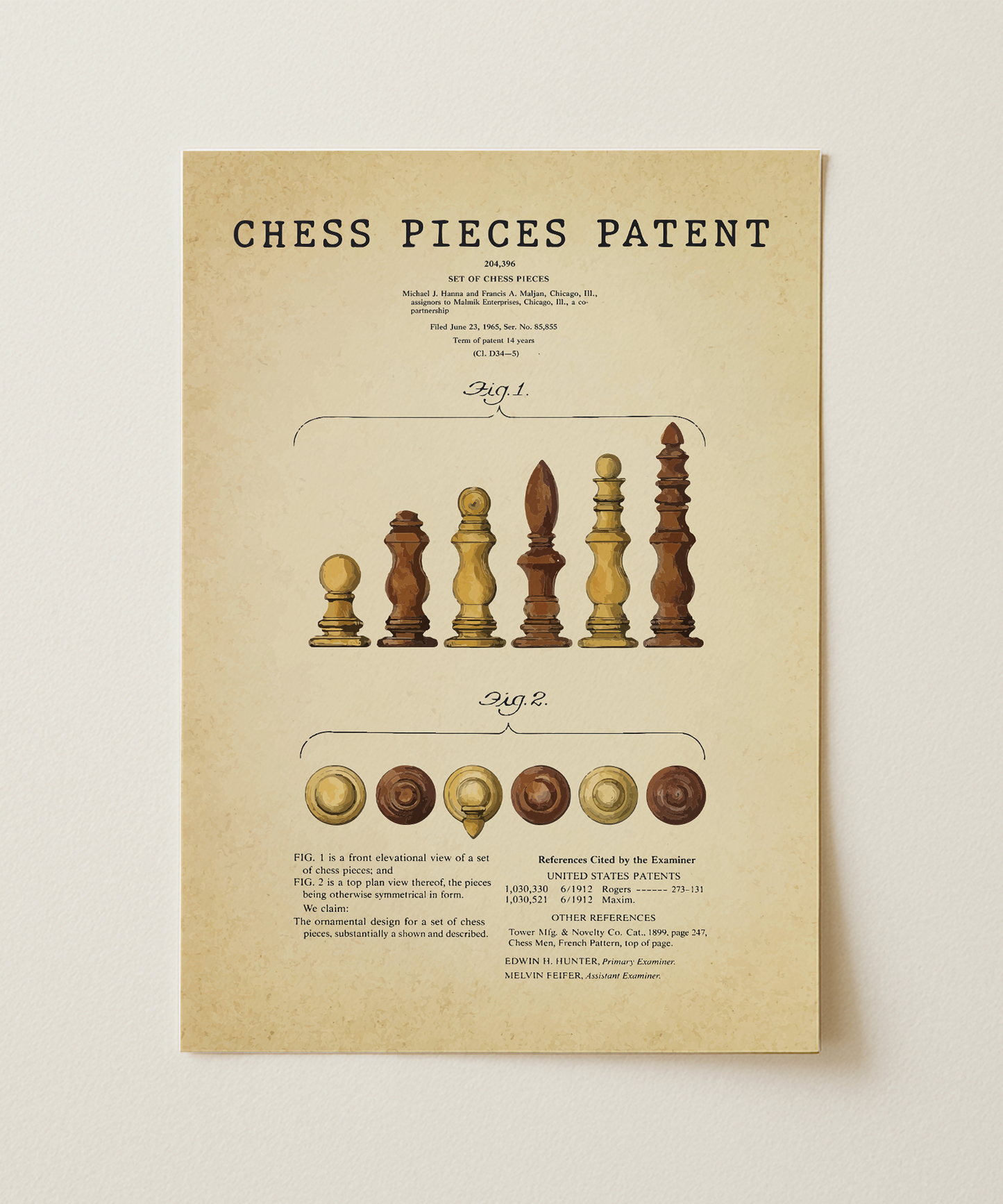Chess Pieces Patent