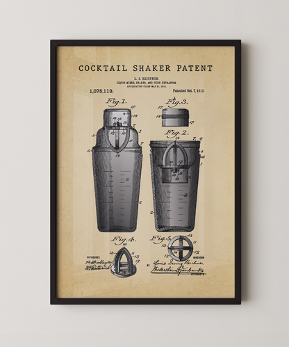 Cocktail Shaker Patent