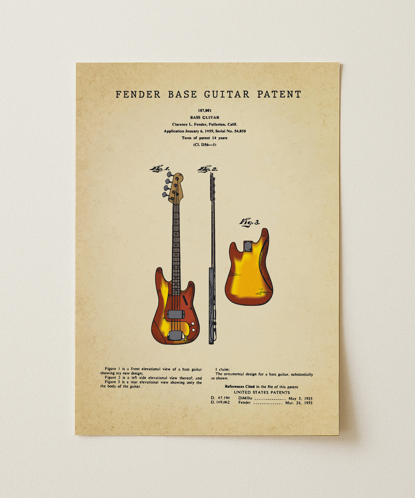 Fender Base Guitar Patent