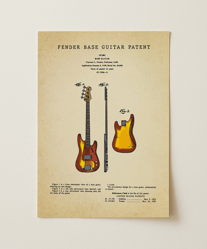 Fender Base Guitar Patent