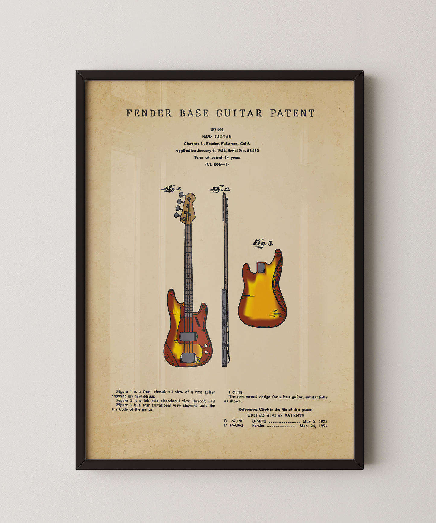 Fender Base Guitar Patent