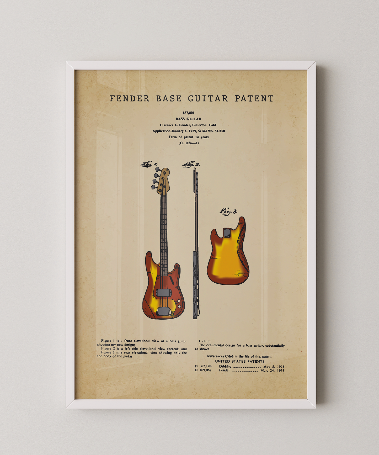 Fender Base Guitar Patent