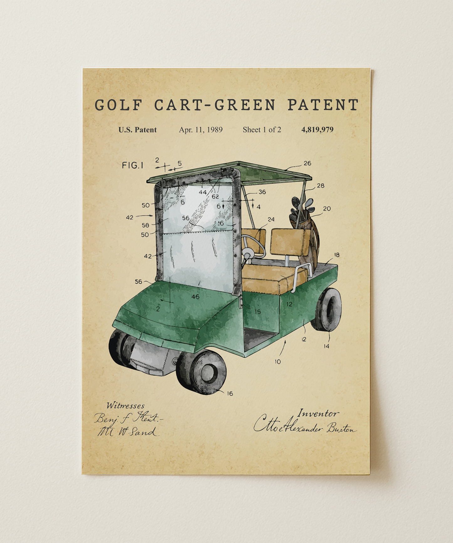 Golf Cart-Green Patent
