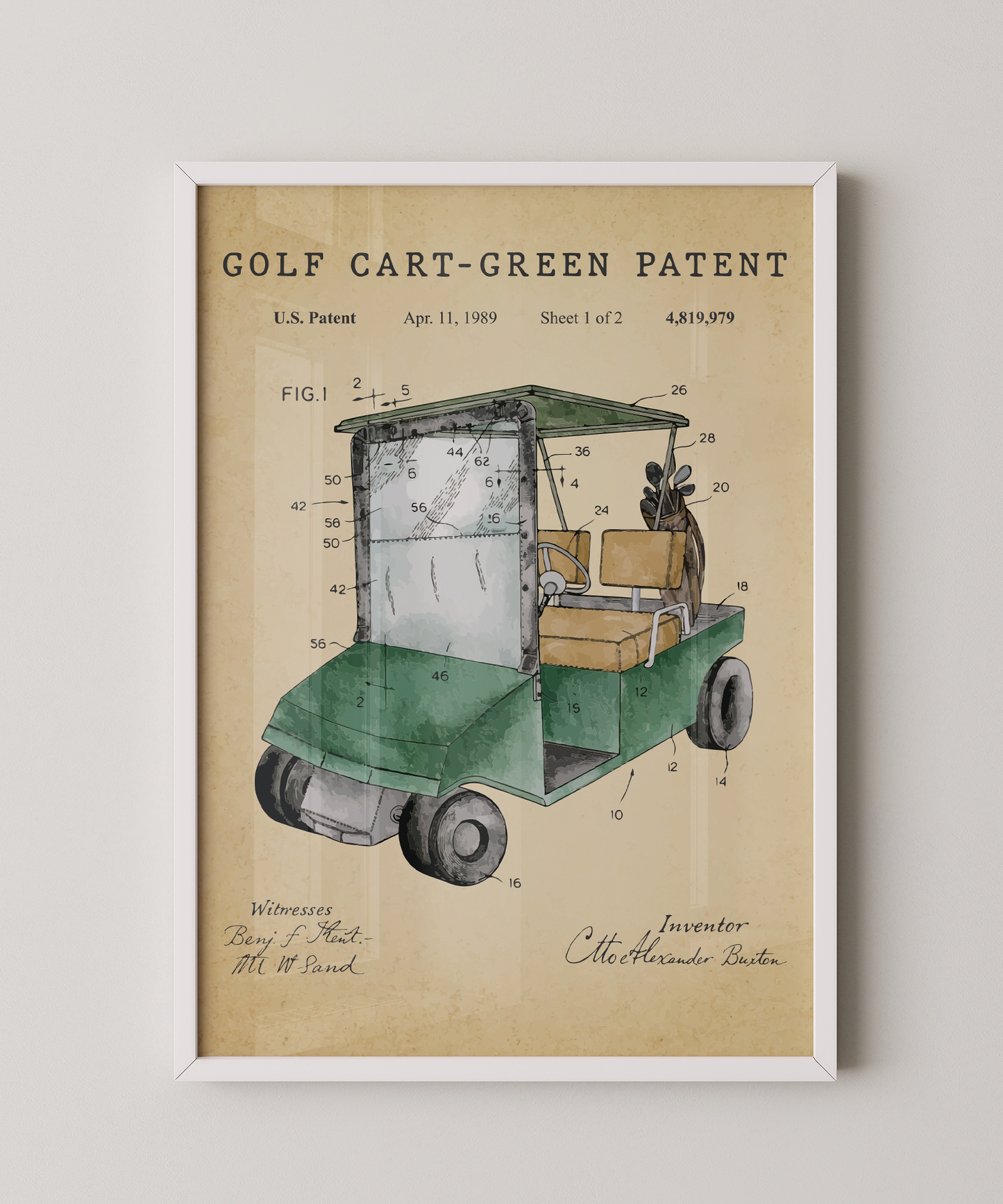 Golf Cart-Green Patent