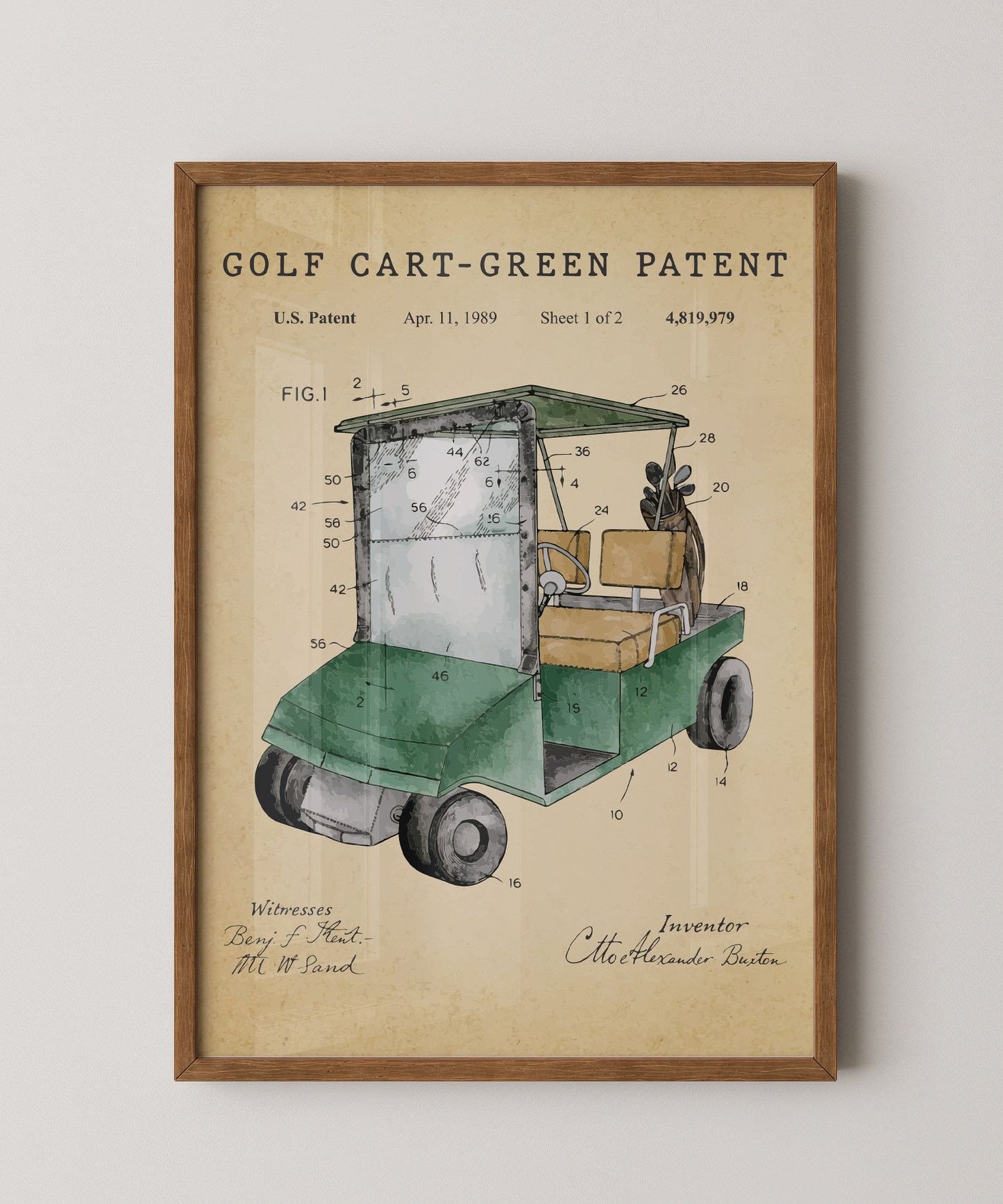 Golf Cart-Green Patent