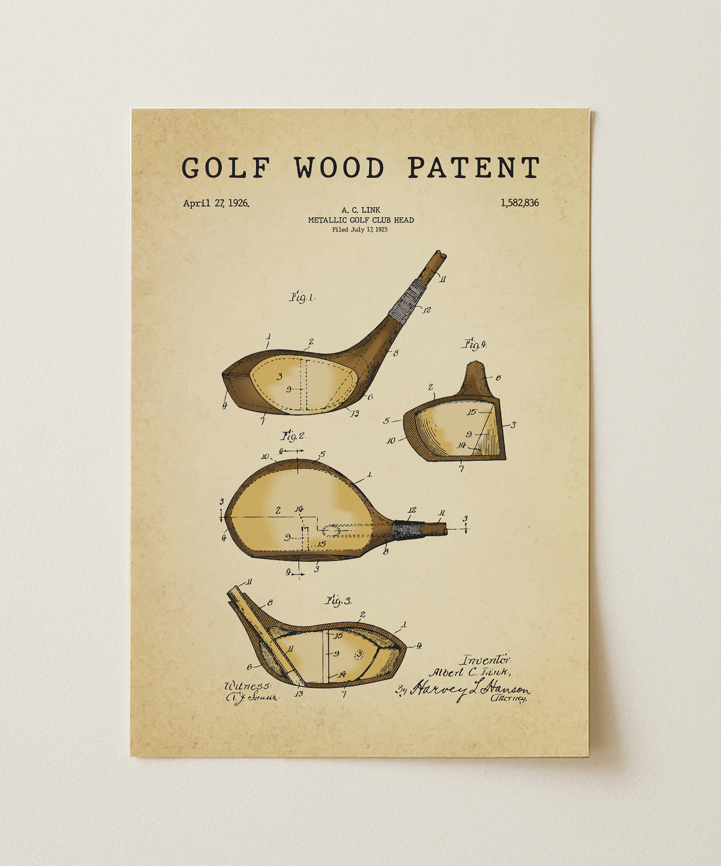 Golf Wood Patent