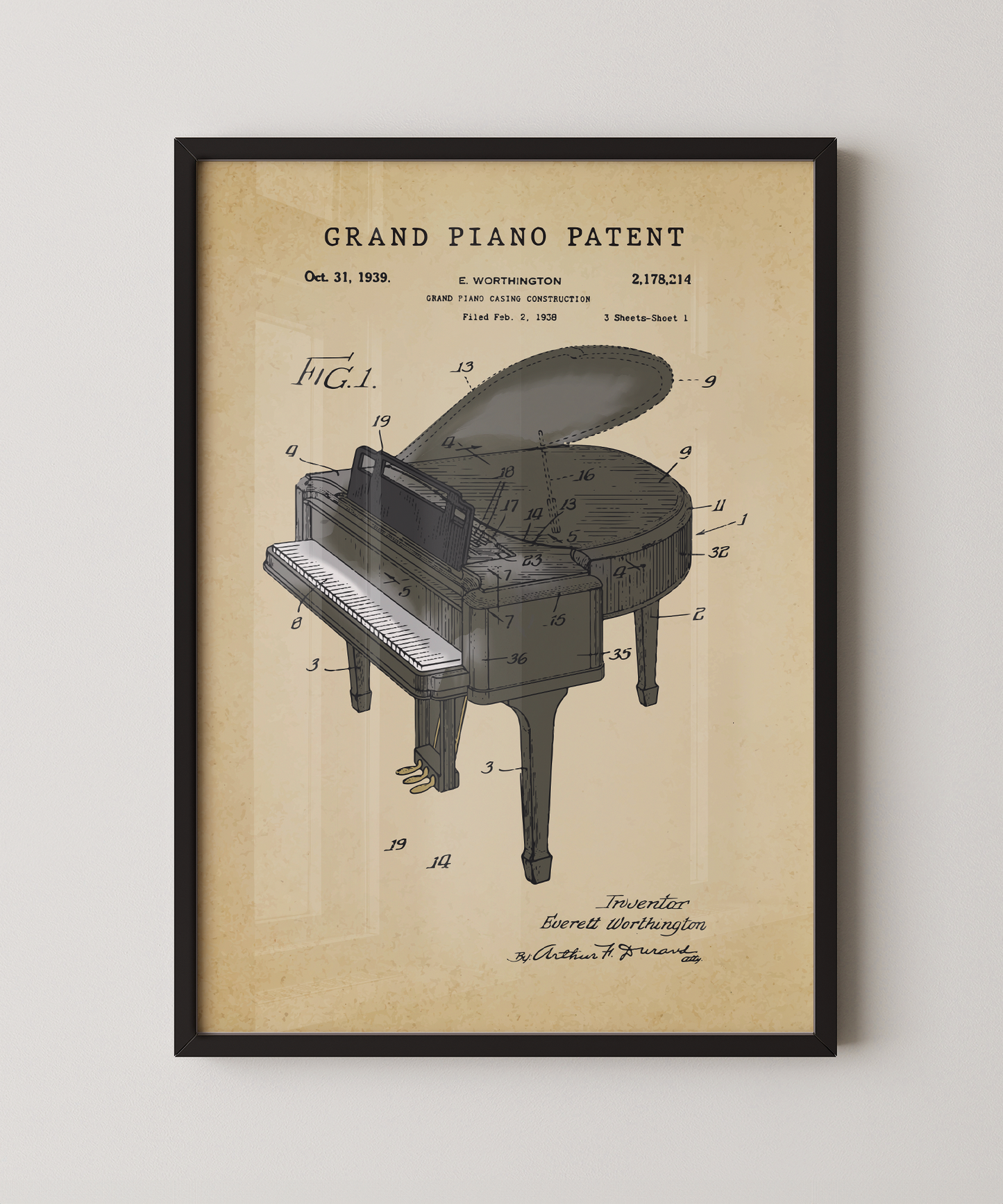 Grand Piano Patent