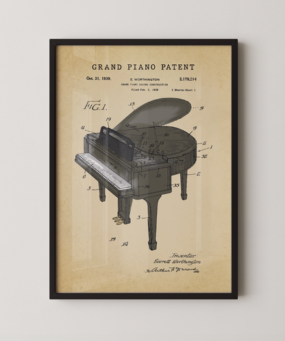 Grand Piano Patent
