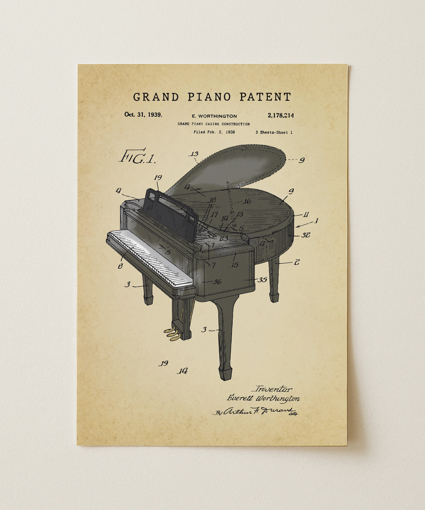 Grand Piano Patent