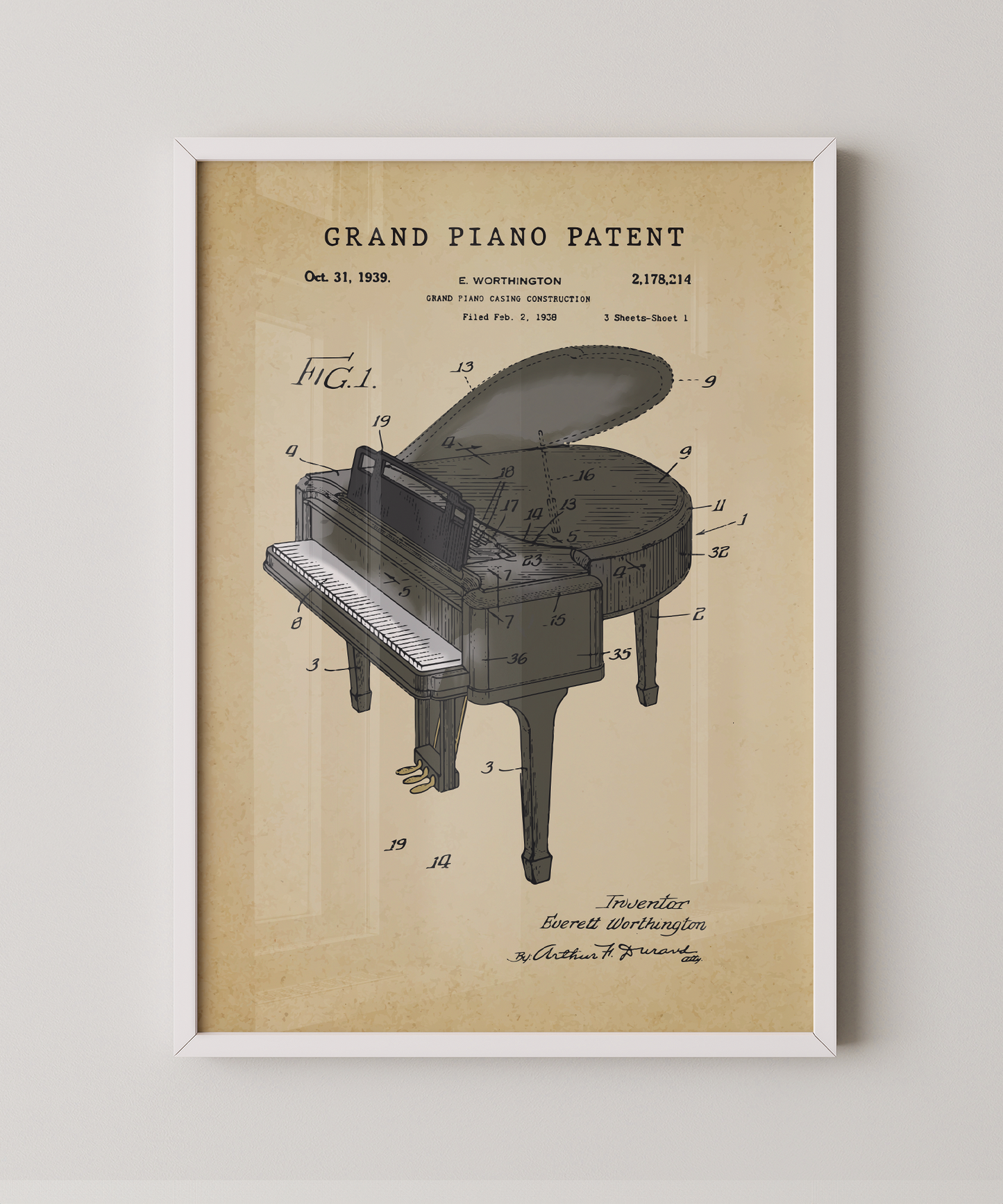 Grand Piano Patent
