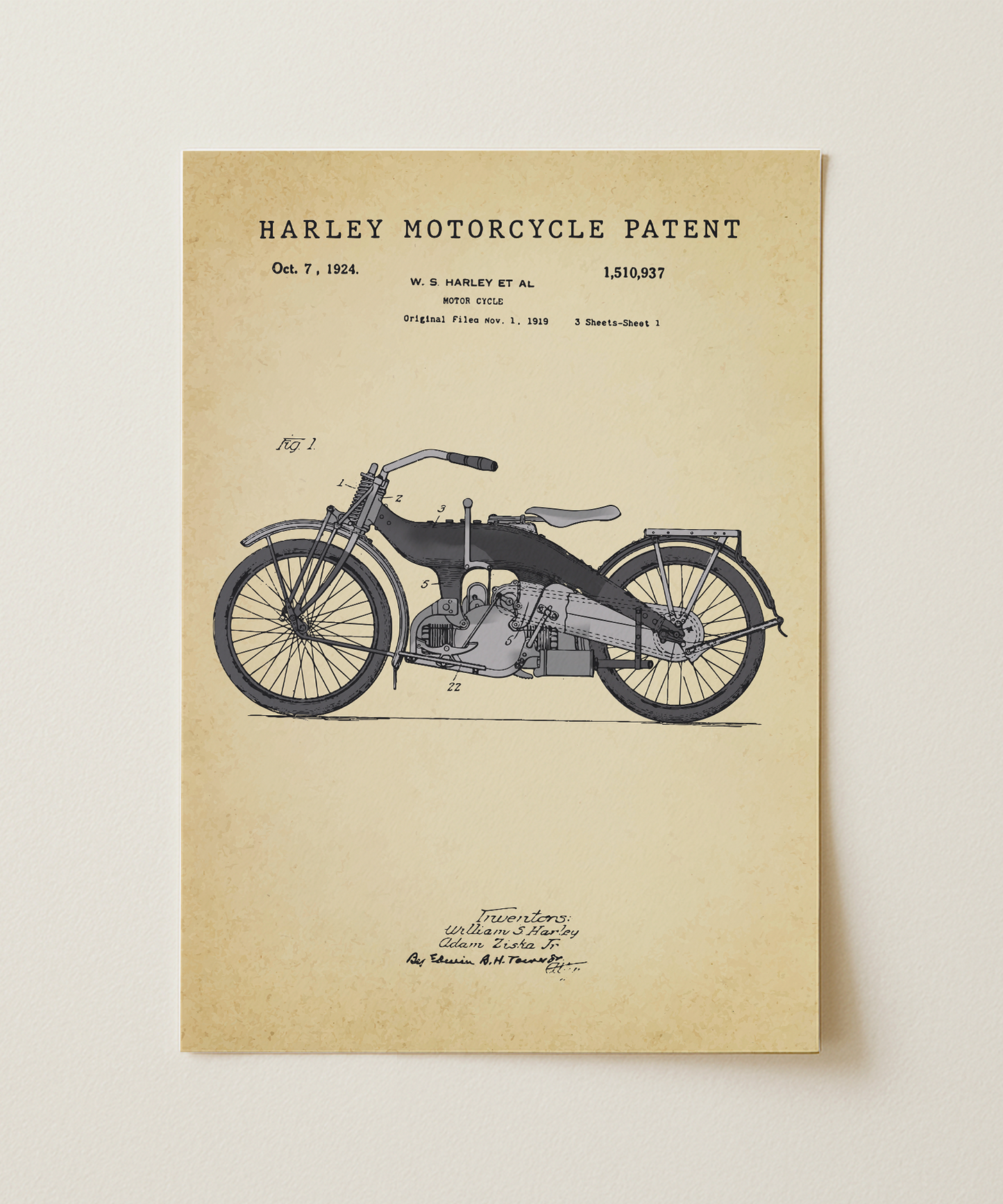 Harley Motorcycle Patent