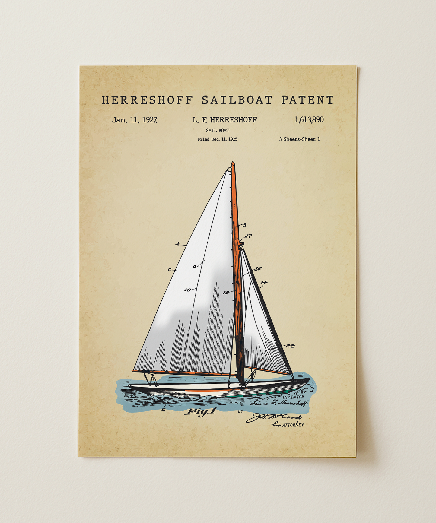Herreshoff Sailboat Patent