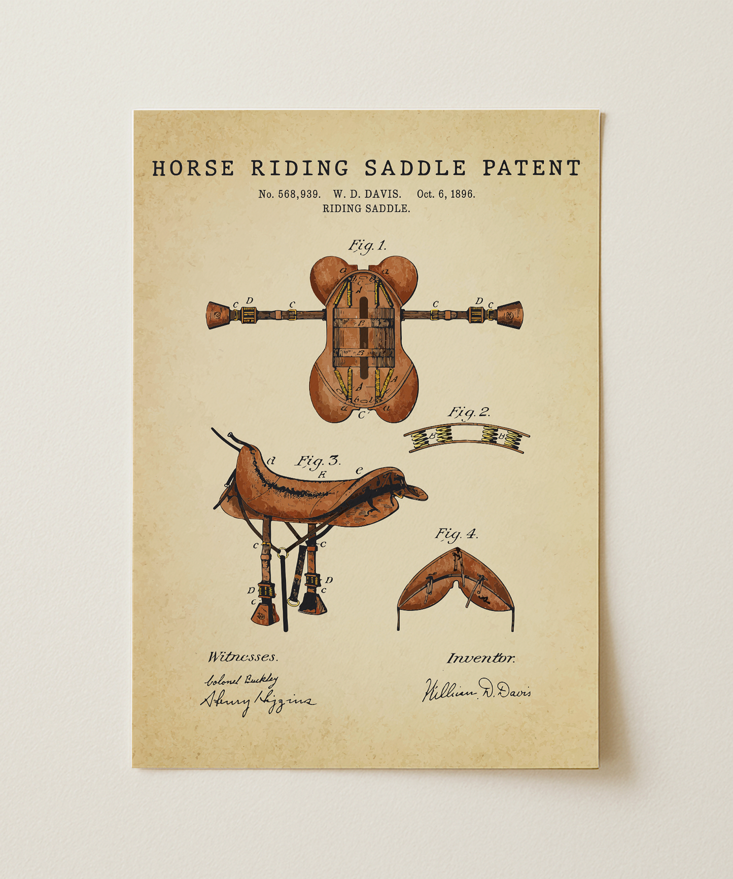 Horse Riding Saddle Patent