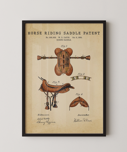 Horse Riding Saddle Patent