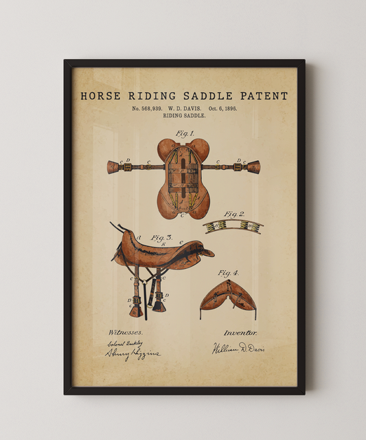Horse Riding Saddle Patent