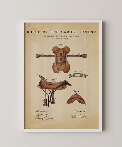 Horse Riding Saddle Patent