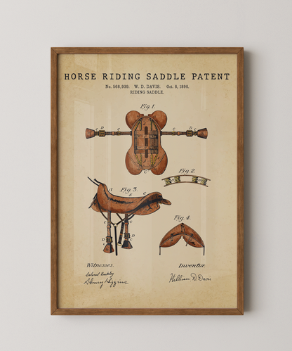 Horse Riding Saddle Patent
