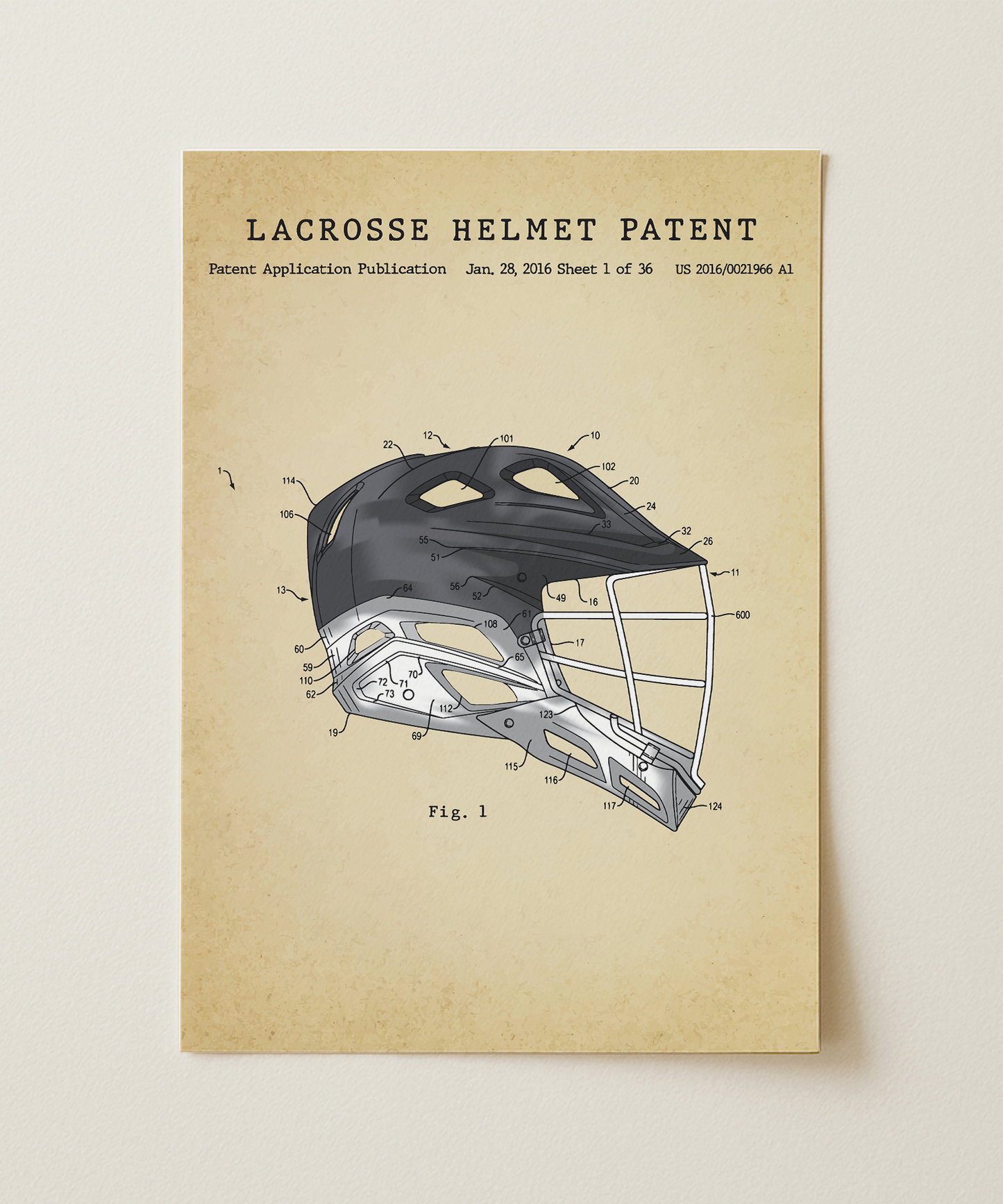 Lacrosse Helmet Patent