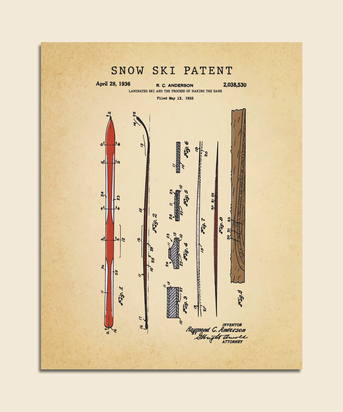 Snow Ski Patent