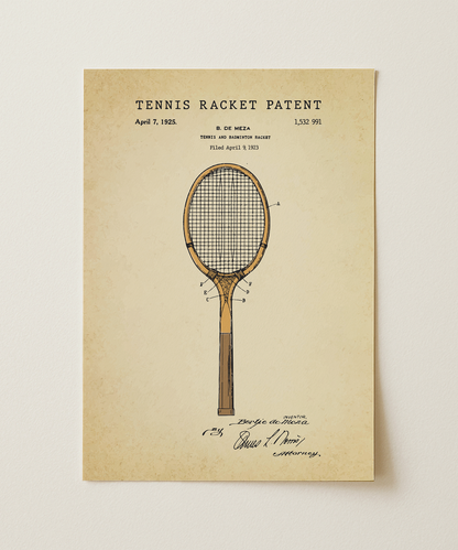 Tennis Racket Patent