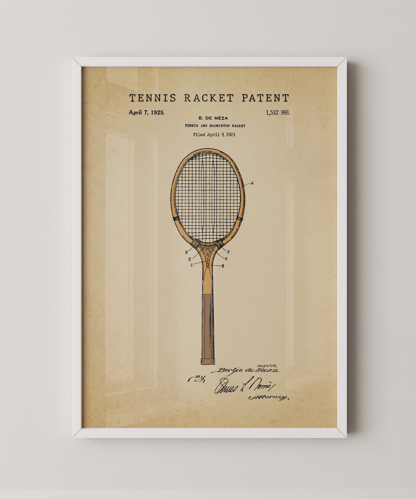 Tennis Racket Patent