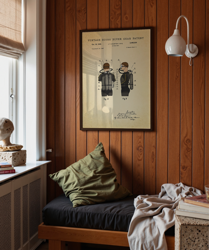 Vintage Scuba Diver Gear Patent