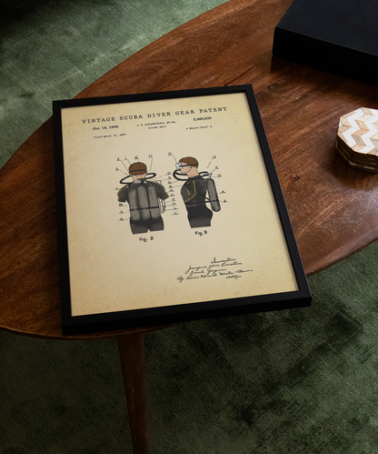 Vintage Scuba Diver Gear Patent